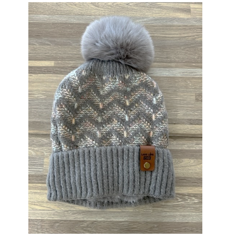 Lake Life Fleece Lined Pom Hats