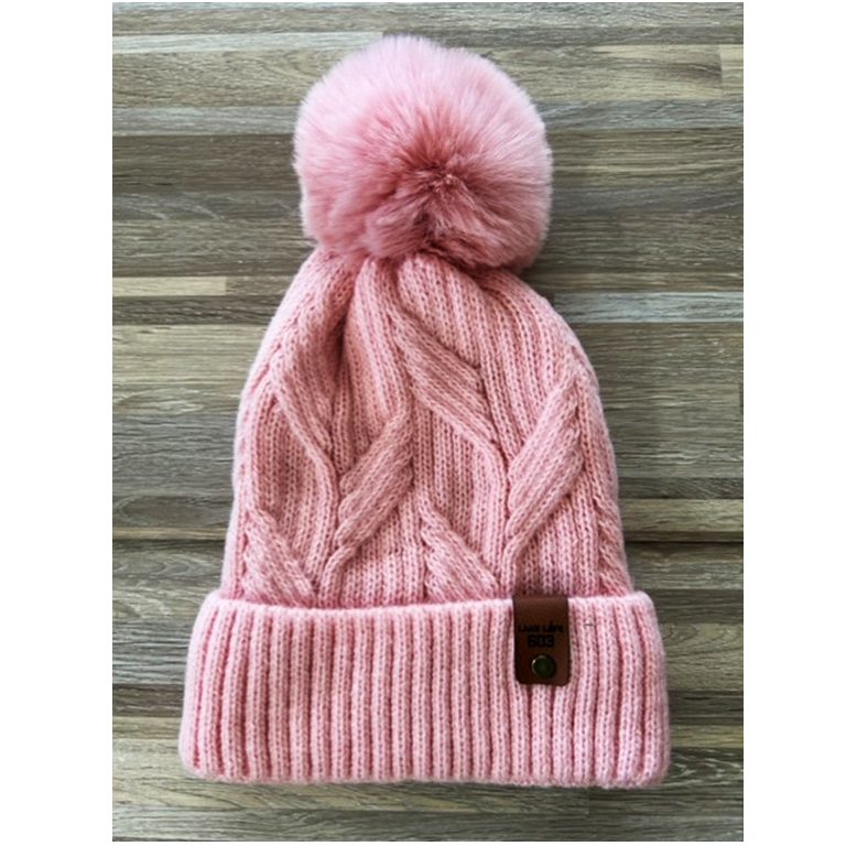 Lake Life Fleece Lined Pom Hats