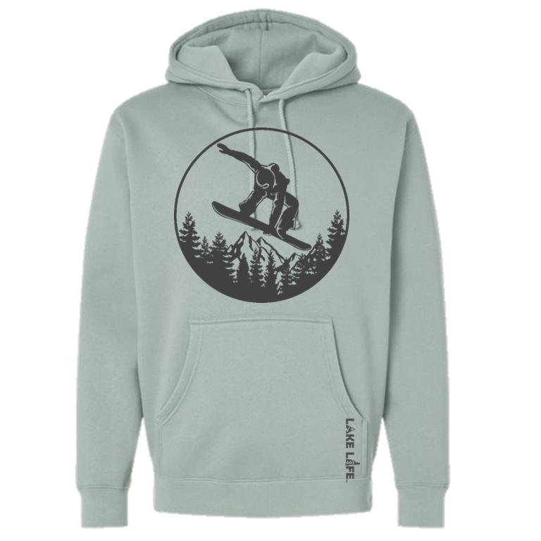 Mountain snowboarder heavyweight hoodie