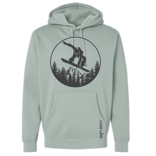 Mountain snowboarder heavyweight hoodie