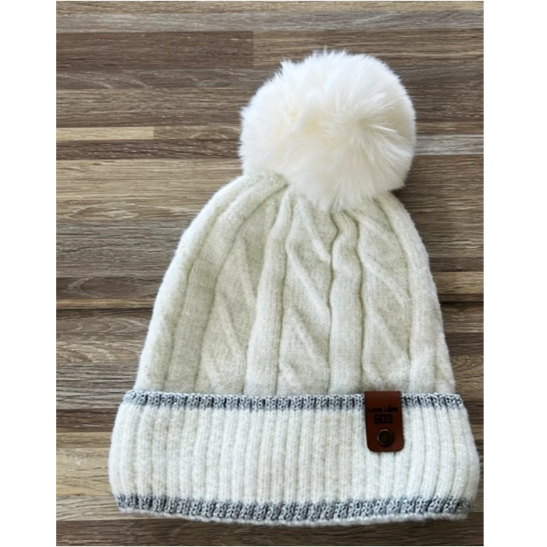 Lake Life Fleece Lined Pom Hats