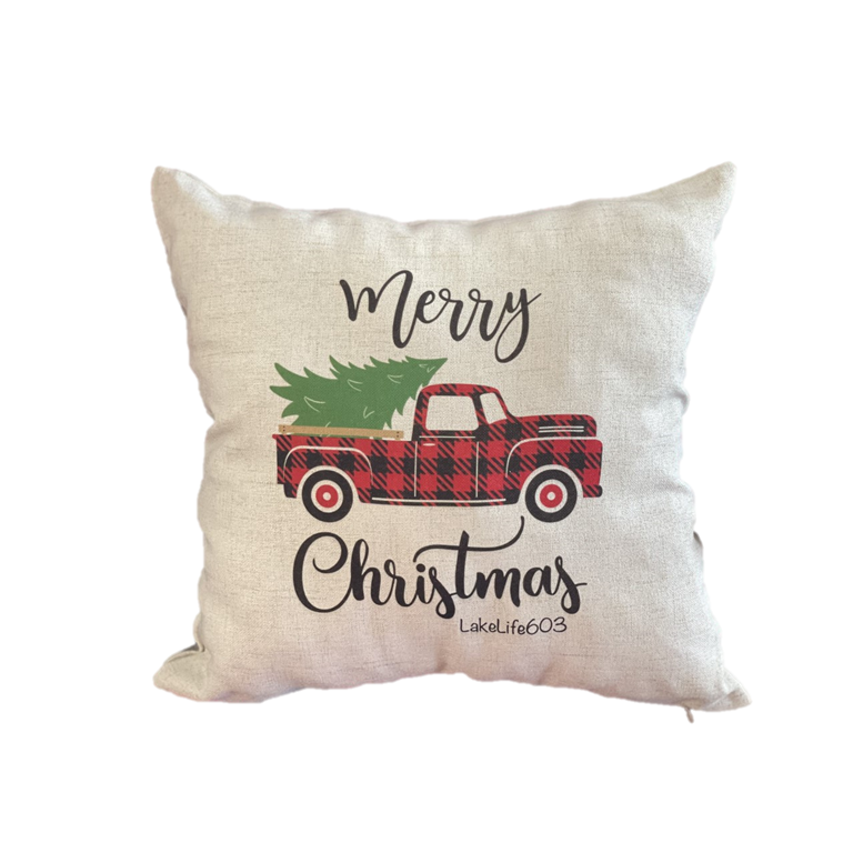Christmas Truck Pillow