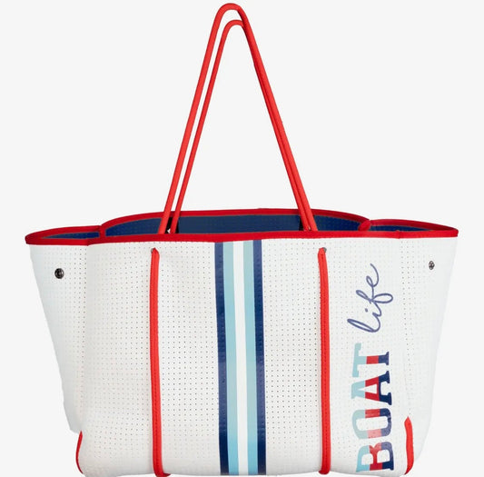Neoprene Tote Bag with tethered inner pouch