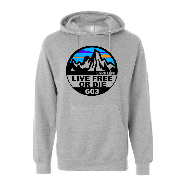 Live Free or Die Grey Hoodie