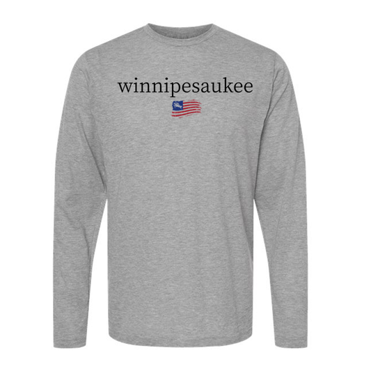 Winnipesaukee Wavy Flag Under Lightweight Long Sleeve