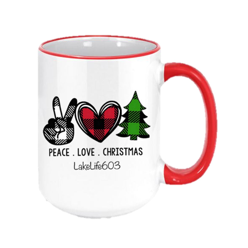 Peace Love Christmas Mug